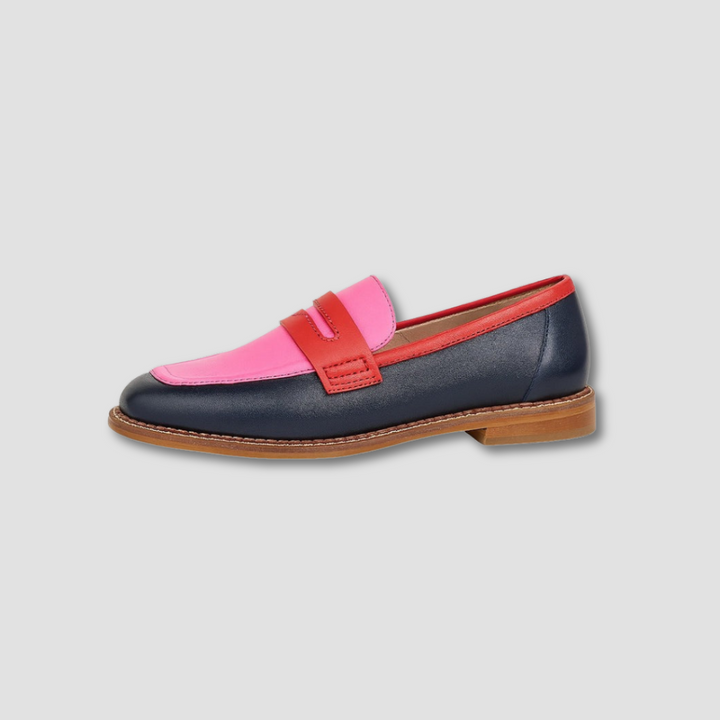 Mocassins Bicolores Sans Lacets Femme