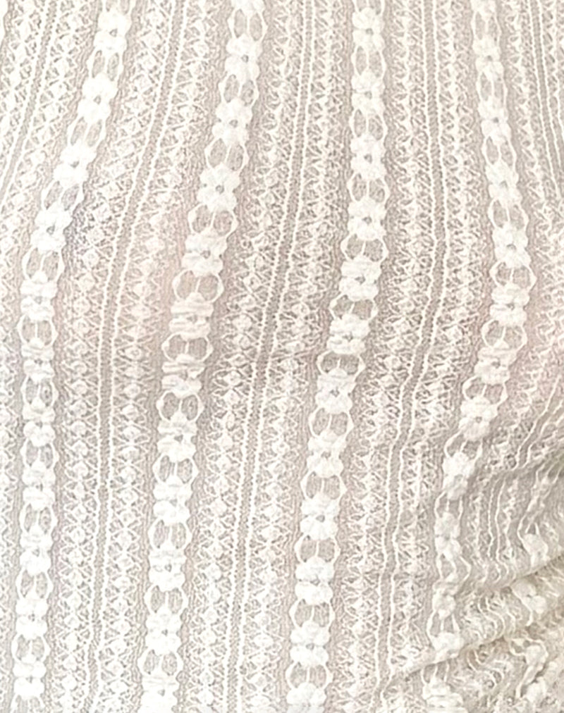Top Dentelle Asymétrique Sans Manches Femme