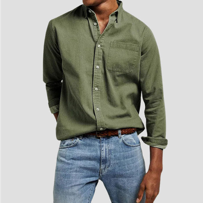 Chemise Décontractée à Manches Longues Homme