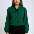 Women's Bow-Tie-Neck Blouse