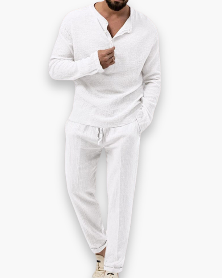 Ensemble Haut Henley et Pantalon Homme
