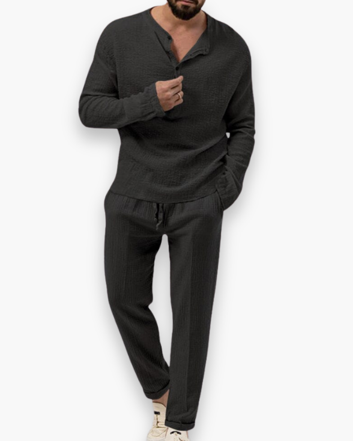 Ensemble Haut Henley et Pantalon Homme
