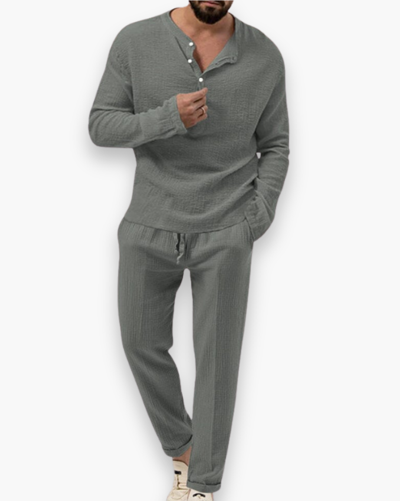 Ensemble Haut Henley et Pantalon Homme
