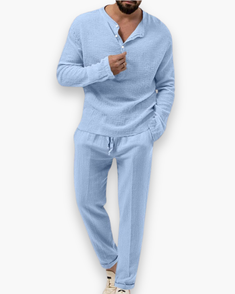 Ensemble Haut Henley et Pantalon Homme