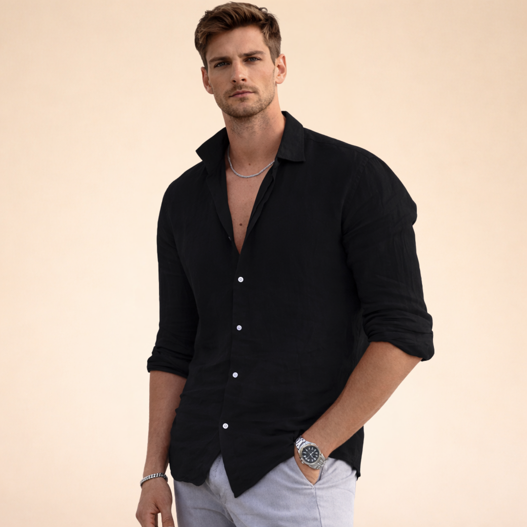 Chemise Décontractée Manches Longues Homme