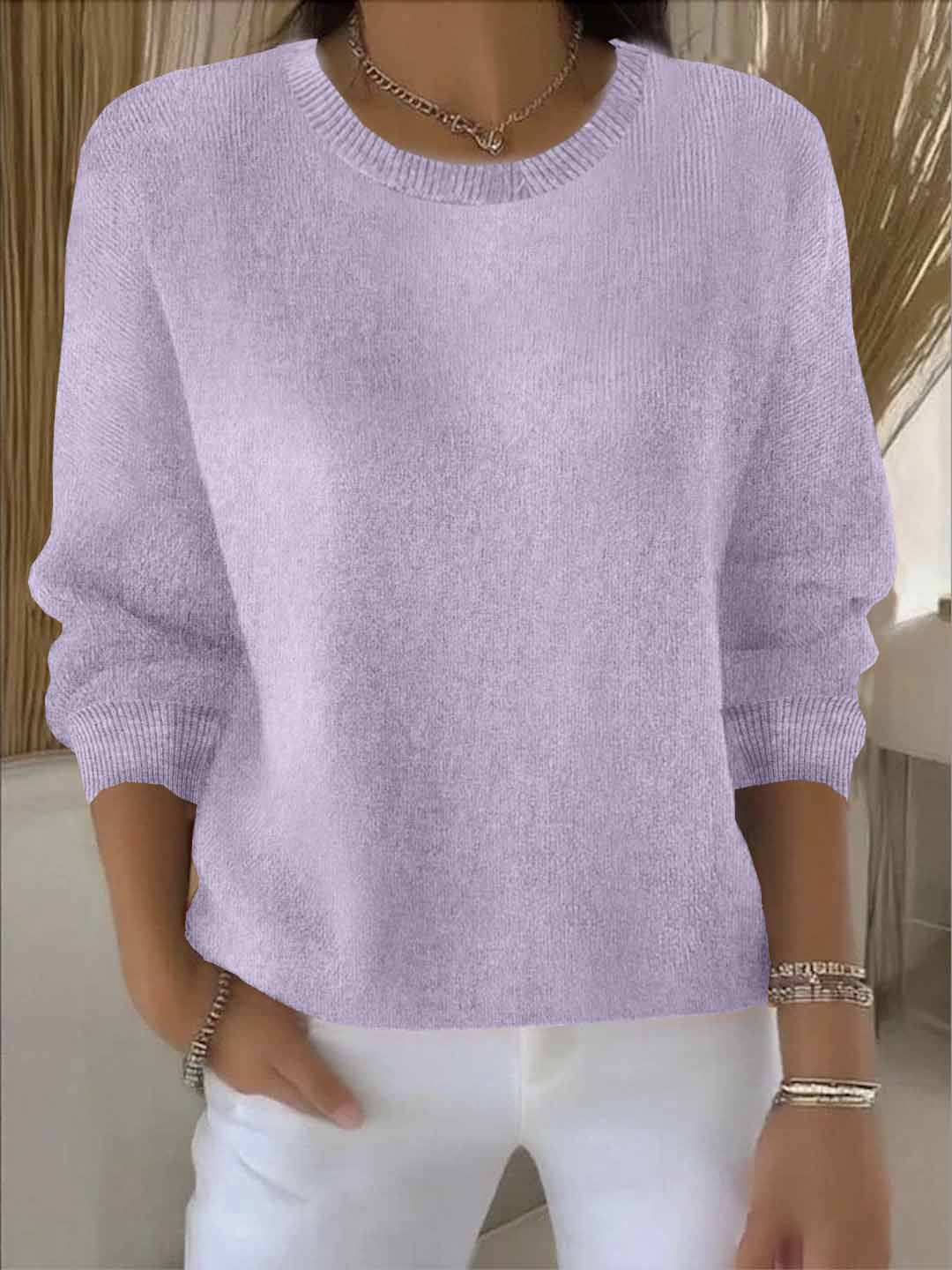 Pull Ample à Manches 3/4 Femme