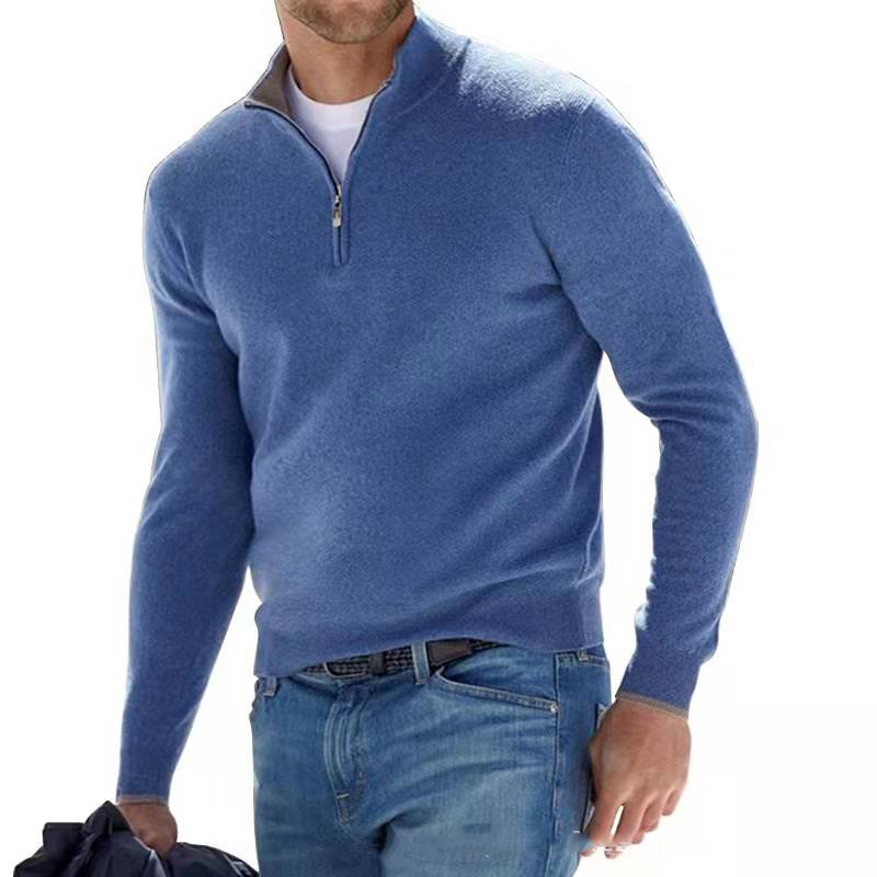 Pull à Col Montant Demi-Zip Homme