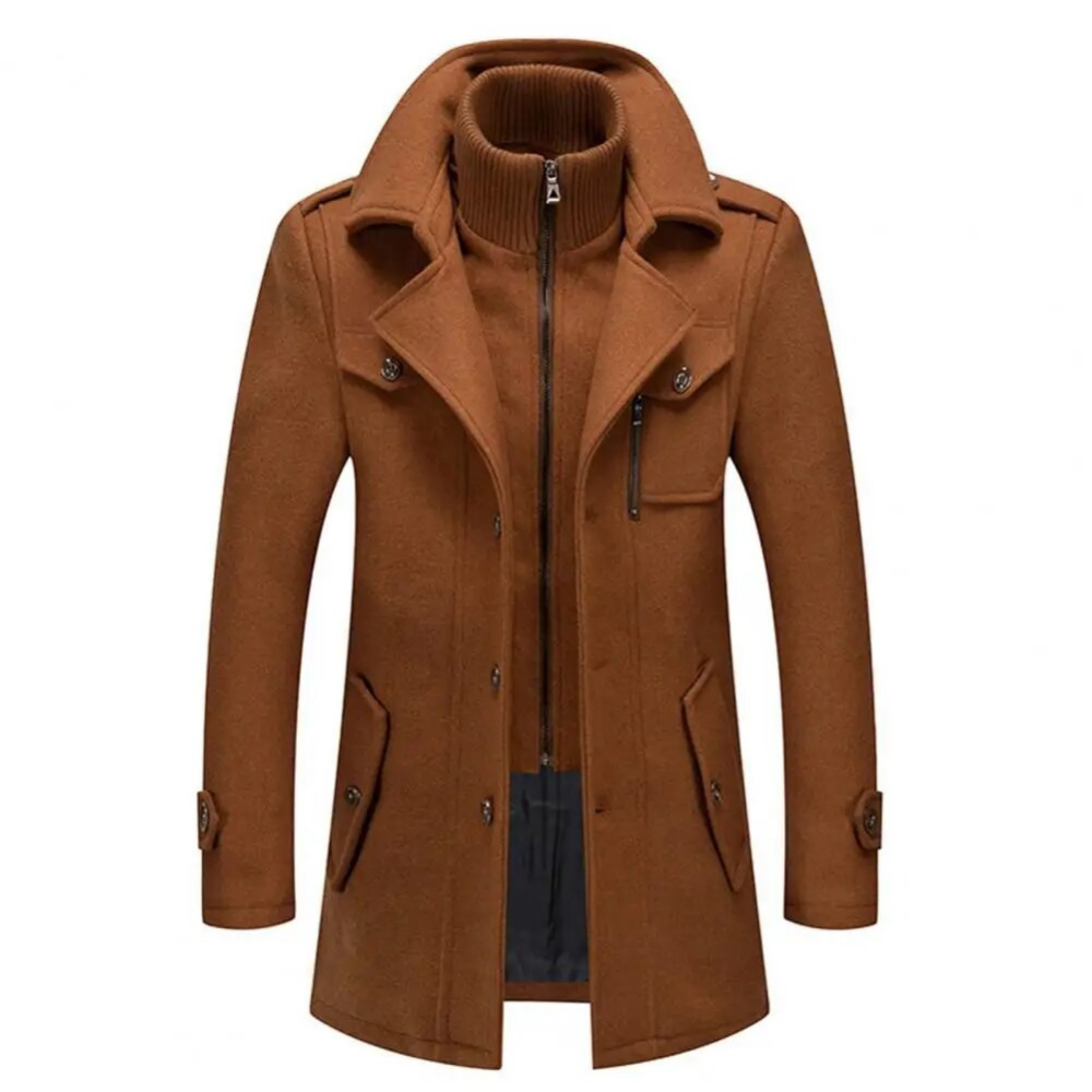 Trench Court zippé à Col Montant Homme