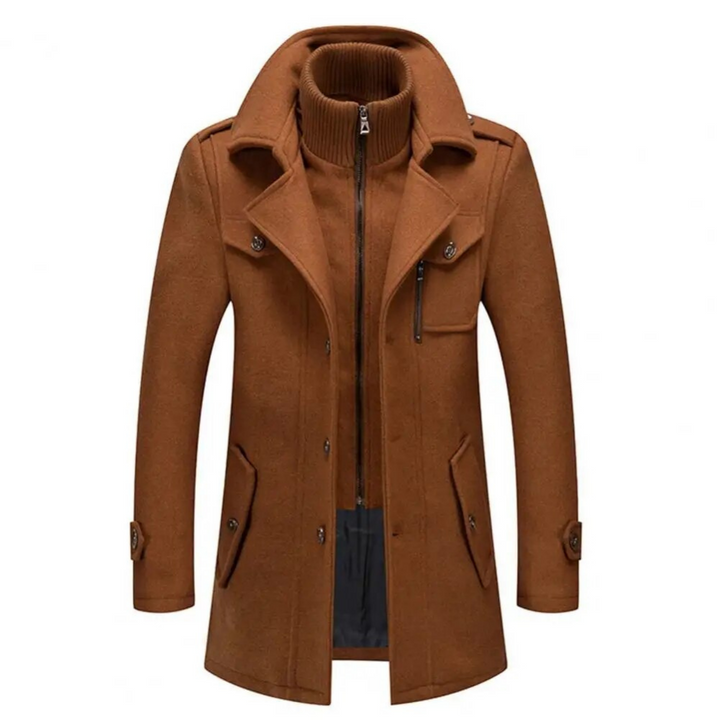 Trench Court zippé à Col Montant Homme