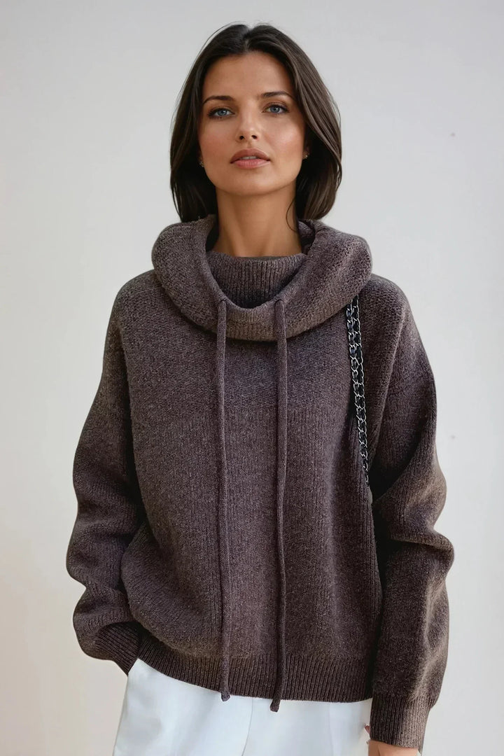 Sweat à Capuche Oversize en Maille Femme