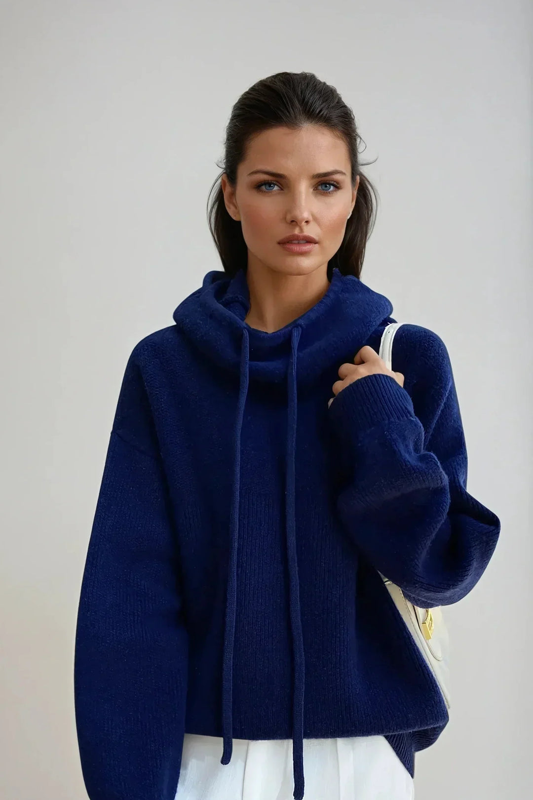 Sweat à Capuche Oversize en Maille Femme