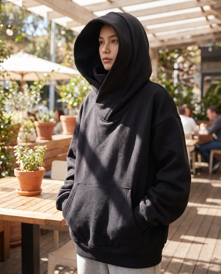 Sweat à Capuche Oversize avec Poche Femme