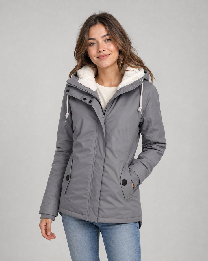 Parka Doublée à Capuche Femme