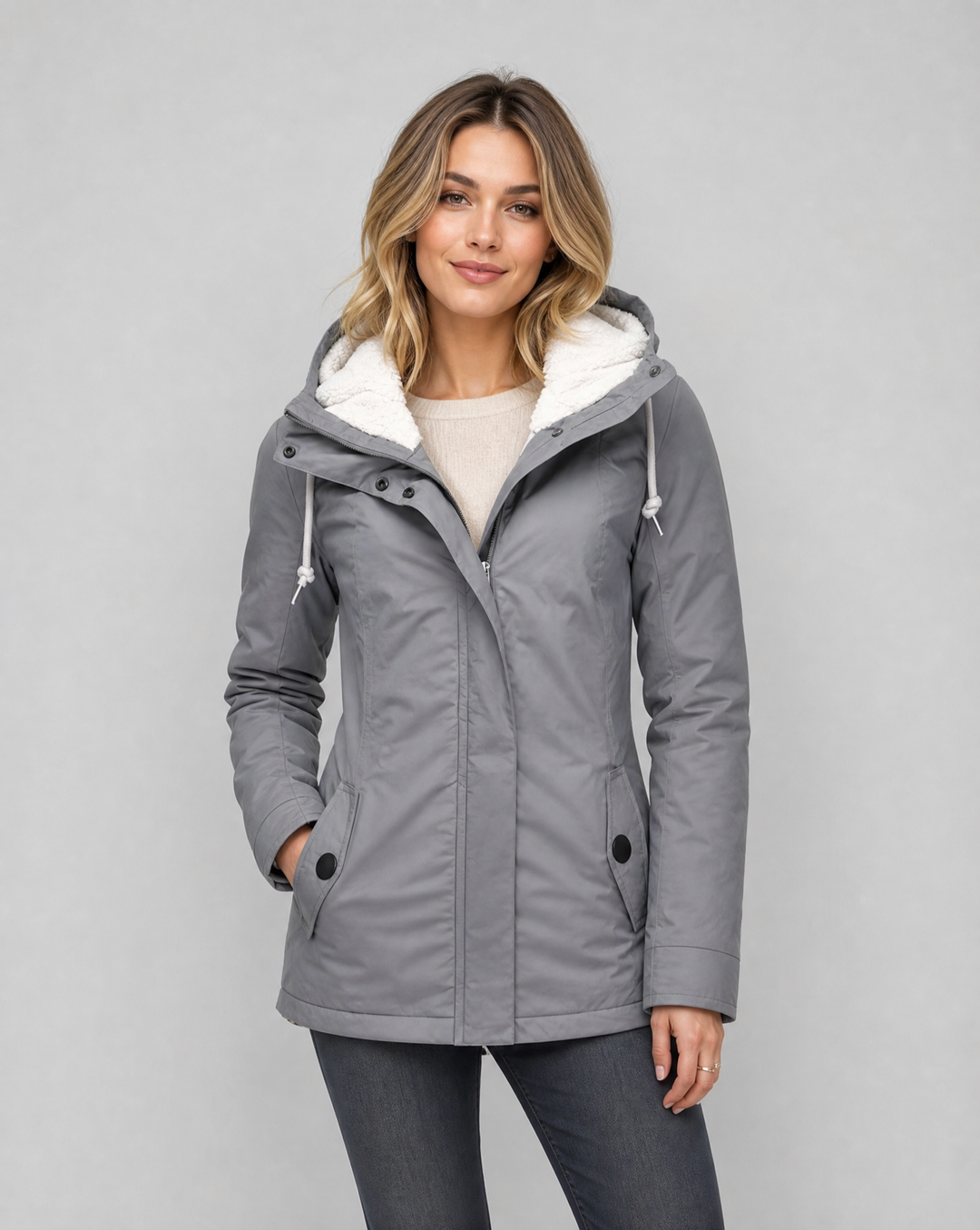 Parka Doublée à Capuche Femme