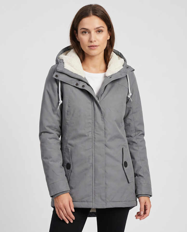 Parka Doublée à Capuche Femme
