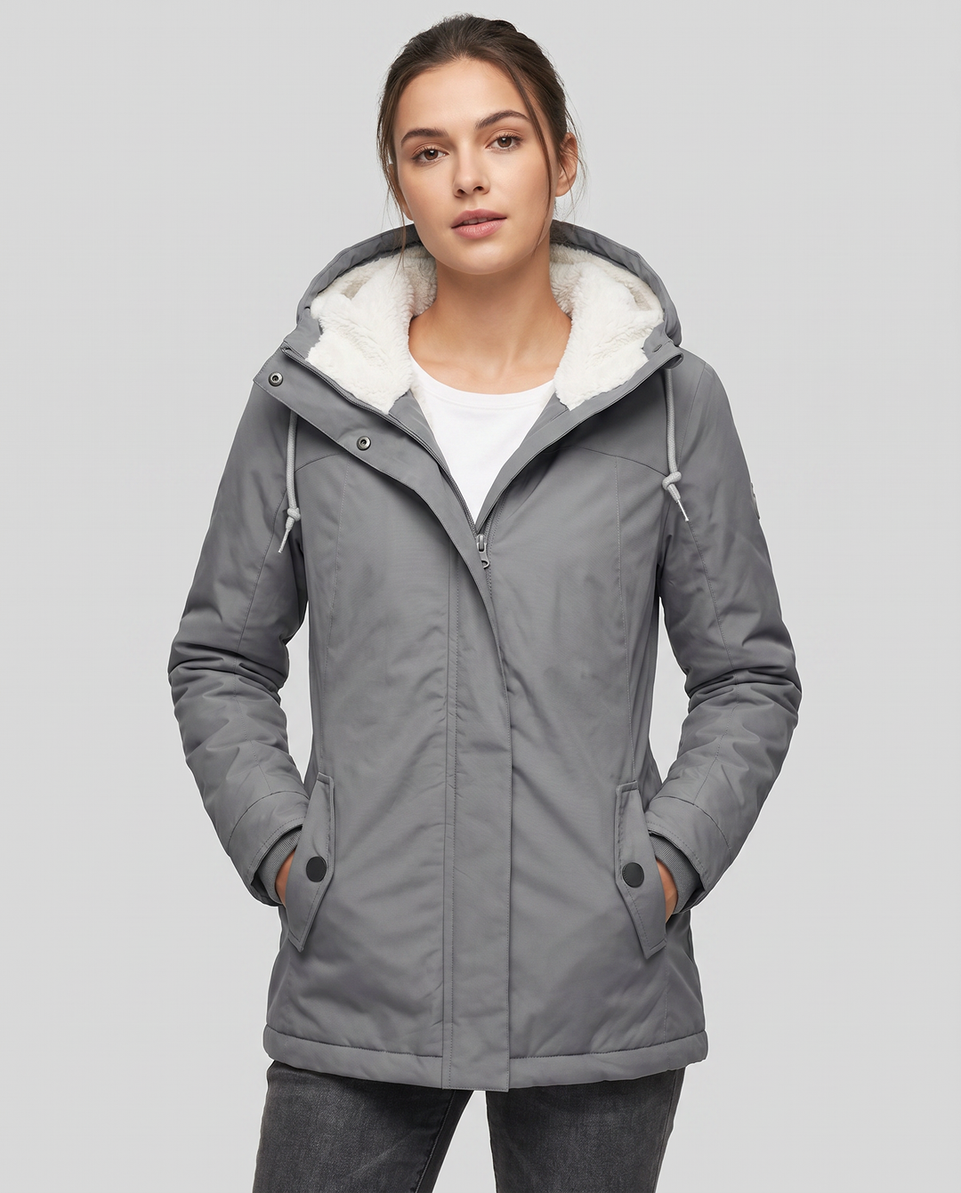 Parka Doublée à Capuche Femme