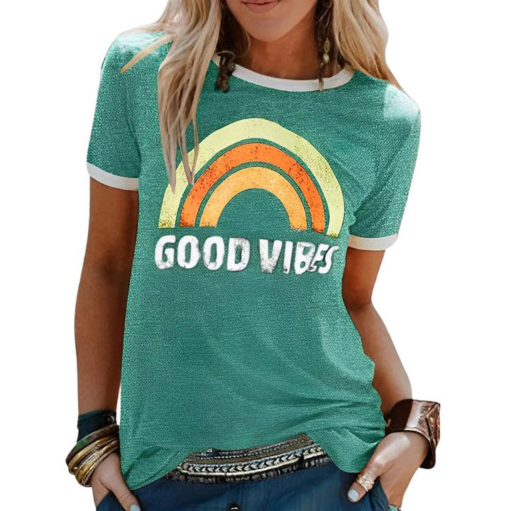 T-shirt Imprimé Col Rond Femme