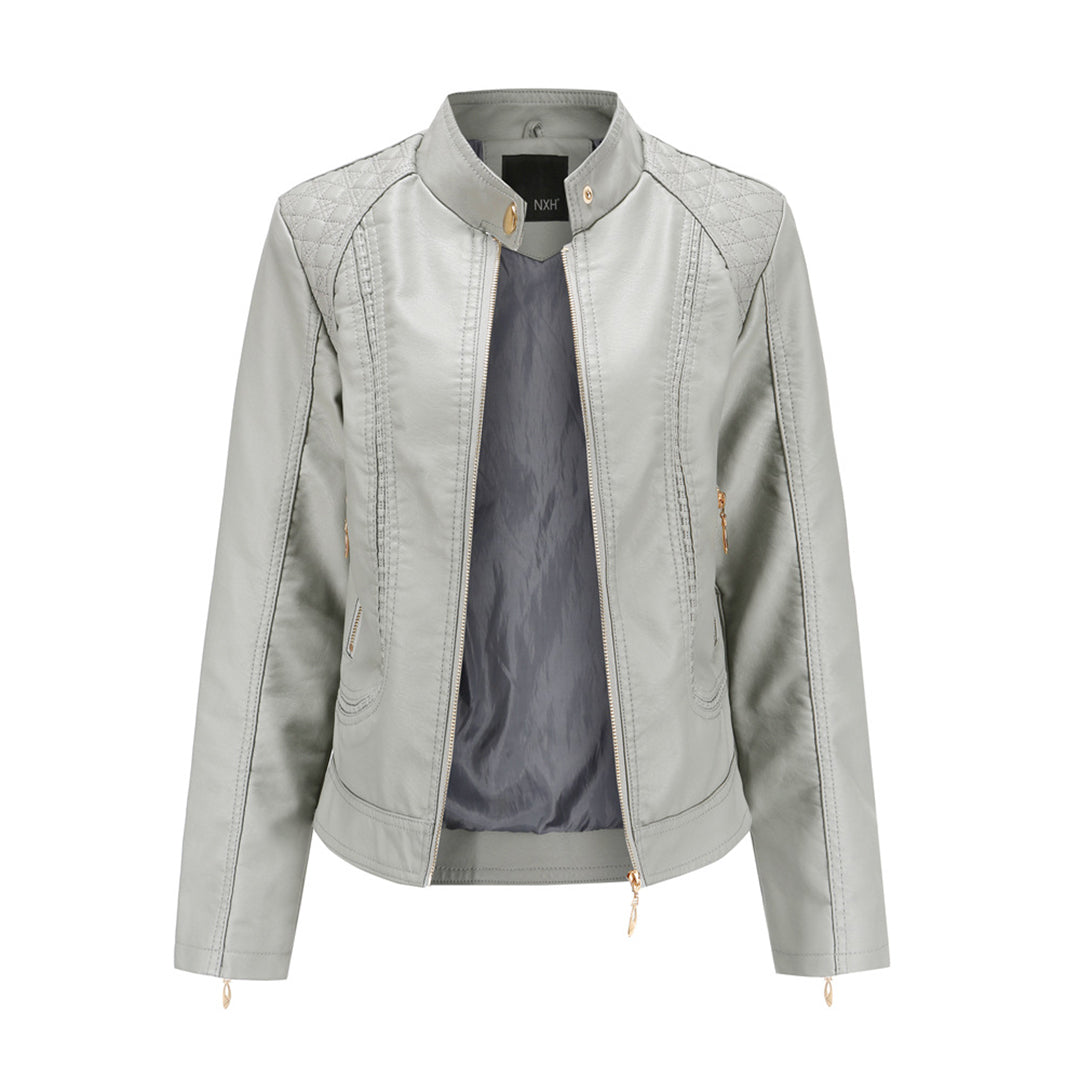 Veste Courte Col Montant Matelassé Femme