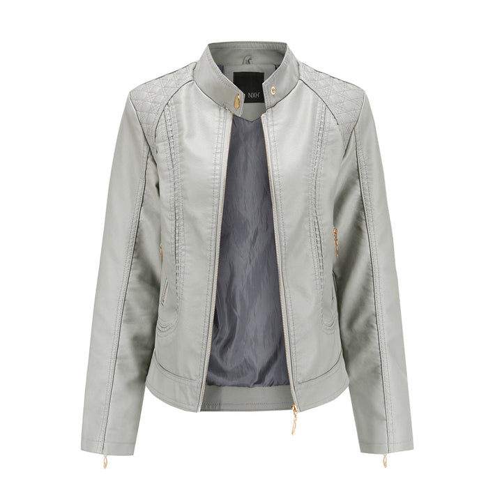 Veste Courte Col Montant Matelassé Femme