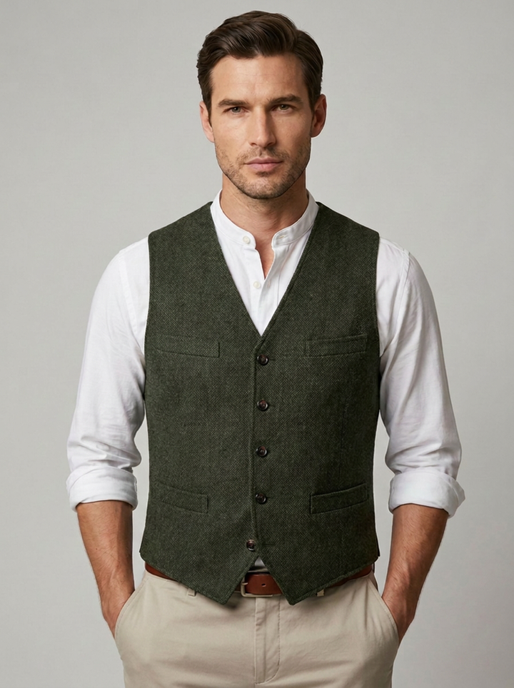 Gilet De Costume Sans Manches Pour Homme