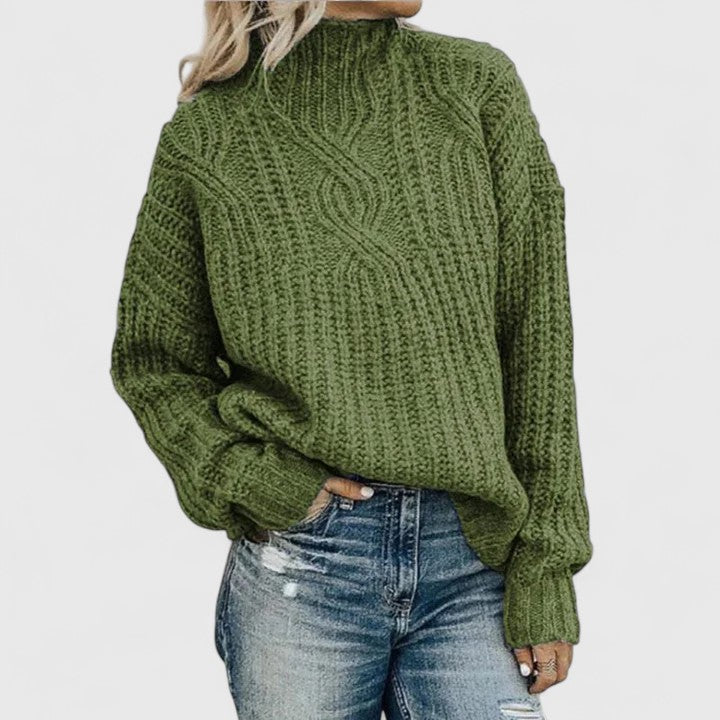 Pull en Maille à Col Montant Femme