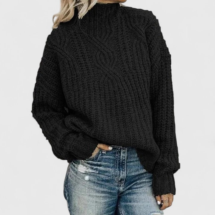 Pull en Maille à Col Montant Femme