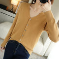 Gilet Boutonné Col V Côtelé Femme