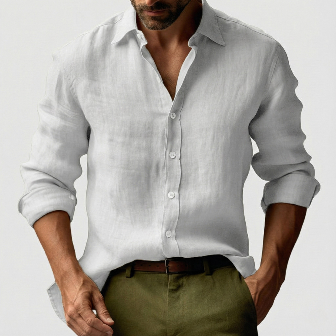 Chemise en Lin Élégante Homme