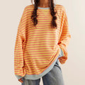 Women's oversized striped sweatshirt