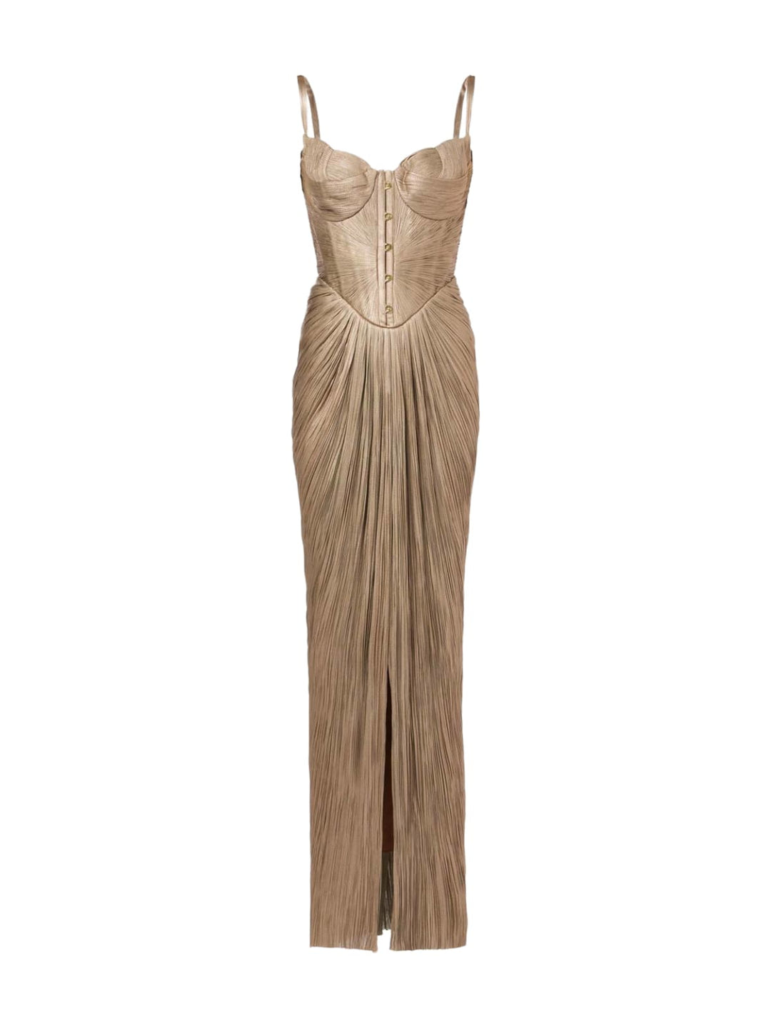 Robe Maxi Plissée Bustier Élégante Femme