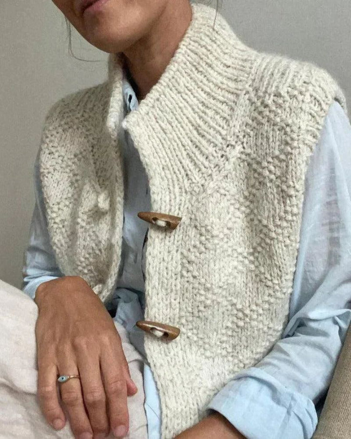 Gilet Sans Manches à Col Montant Femme