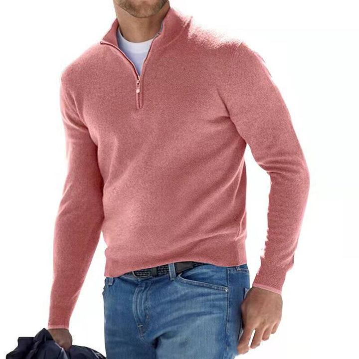 Pull à Col Montant Demi-Zip Homme