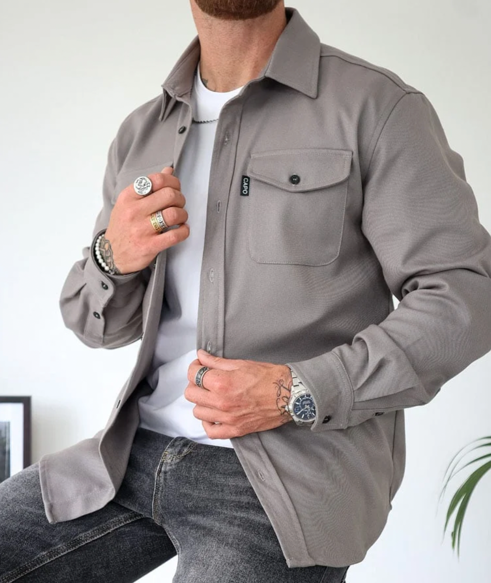 Surchemise Utilitaire Décontractée Homme