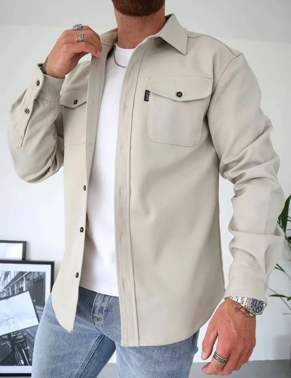Surchemise Utilitaire Décontractée Homme