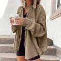 Women's Textured Buttoned Cardigan