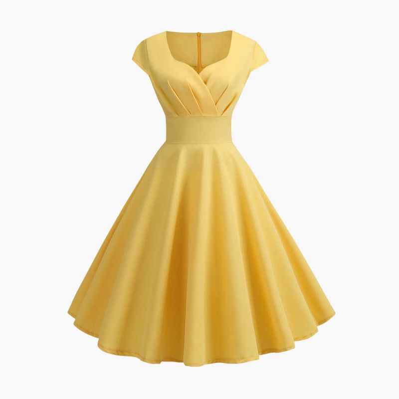 Robe Midi Évasée Élégante Femme