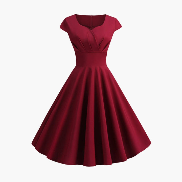 Robe Midi Évasée Élégante Femme