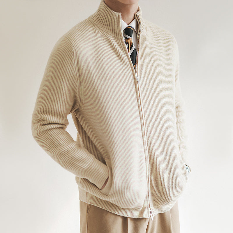 Gilet Zippé Côtelé Homme
