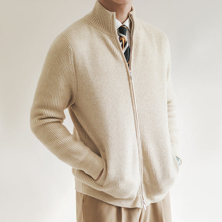 Gilet Zippé Côtelé Homme