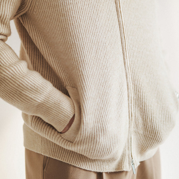 Gilet Zippé Côtelé Homme