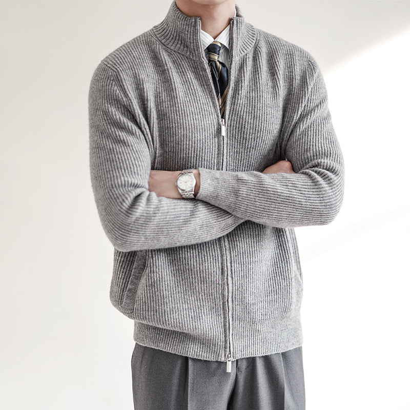 Gilet Zippé Côtelé Homme