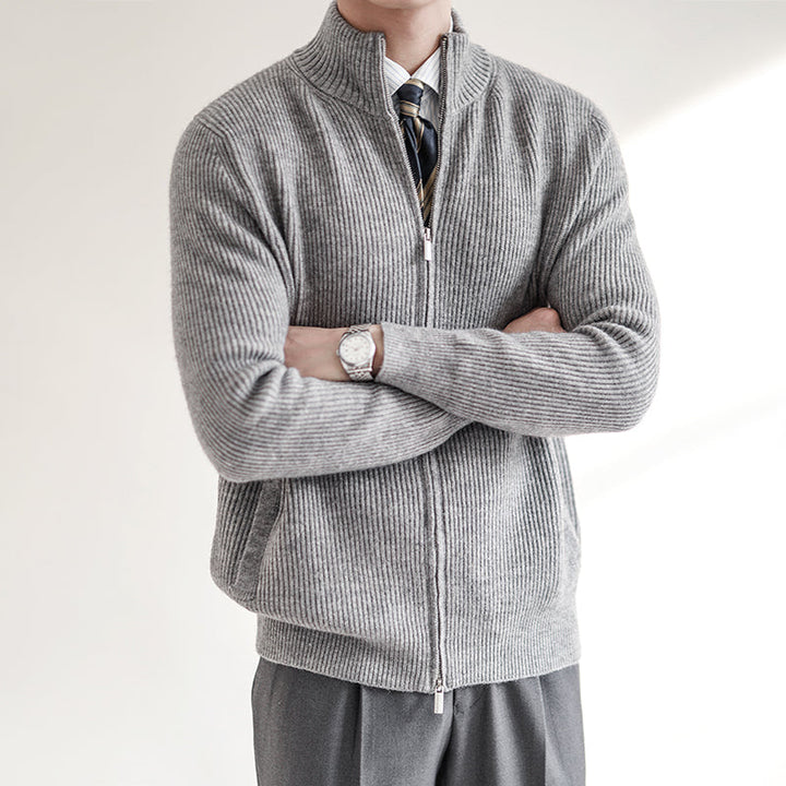 Gilet Zippé Côtelé Homme