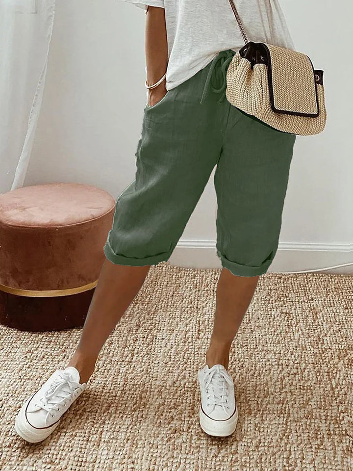 Pantalon Capri Décontracté Femme