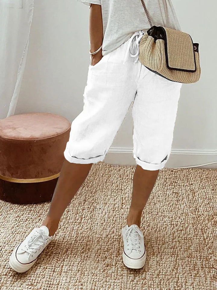 Pantalon Capri Décontracté Femme