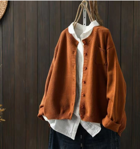 Cardigan Boutonné À Coupe Ample Femme