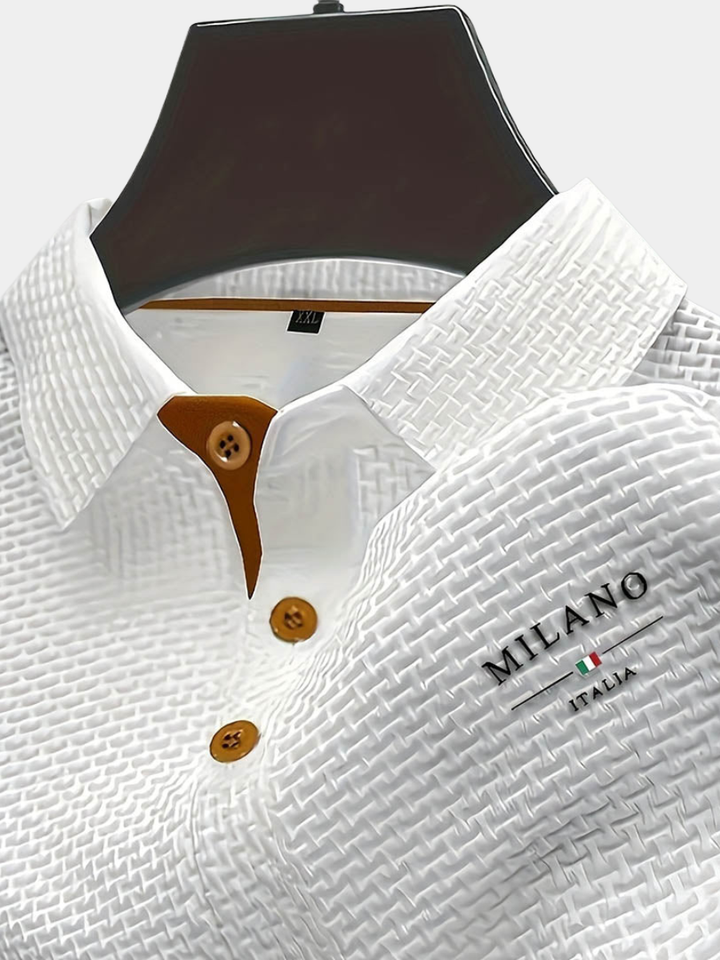 Polo Texturé Brodé Homme