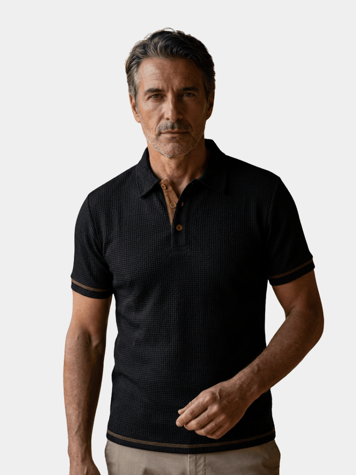 Polo Texturé Élégant Homme
