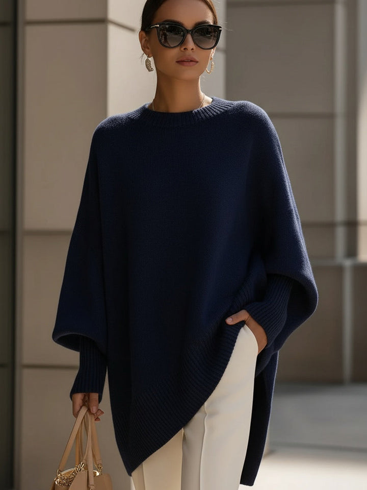 Pull Oversize en Maille Col Rond Femme