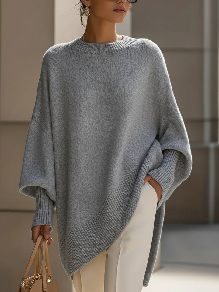 Pull Oversize en Maille Col Rond Femme