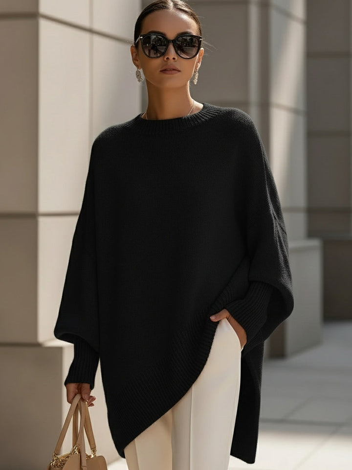 Pull Oversize en Maille Col Rond Femme